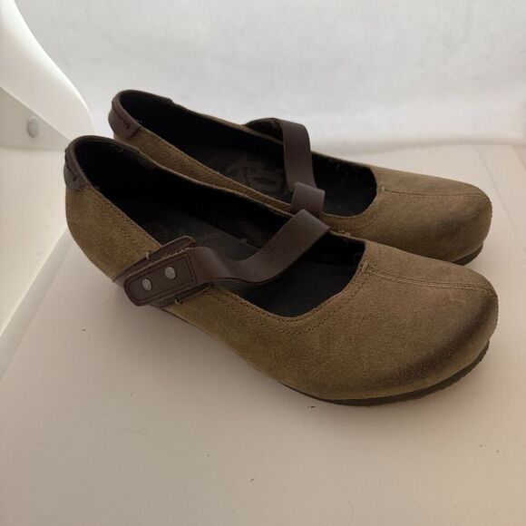 Otot Suede Brown Clog Grunge 90’s Vintage Women’s size 10 Wedge Heel - Picture 1 of 4